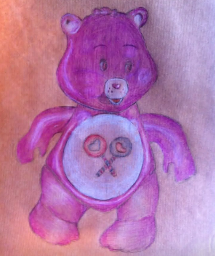 Care Bear drawing from 2015